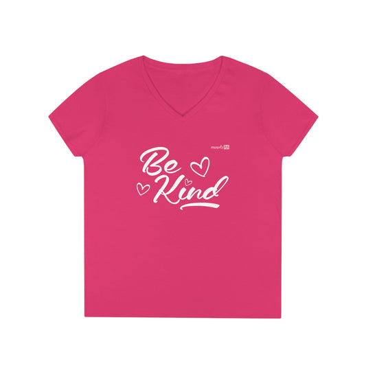 Be Kind Muquifu Ladies' Cute V-Neck T-Shirt