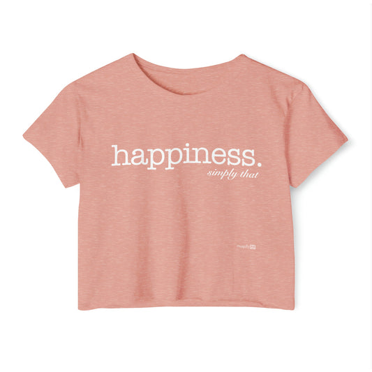 Happiness simply that Muquifu Positive Women's Festival Crop Top