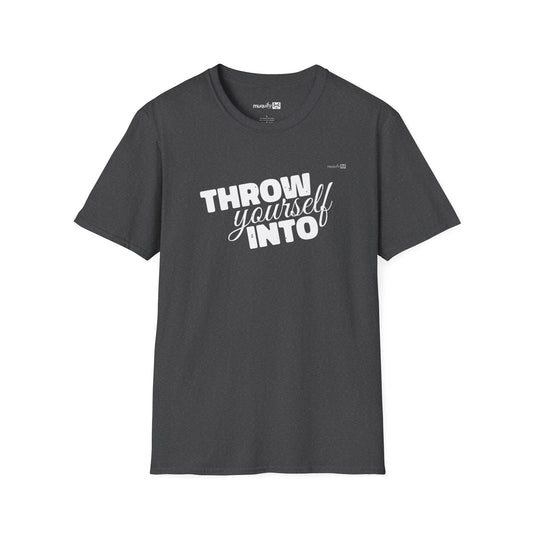 Throw yourself Into Muquifu Heather Colors Unisex Softstyle Motivational T-Shirt